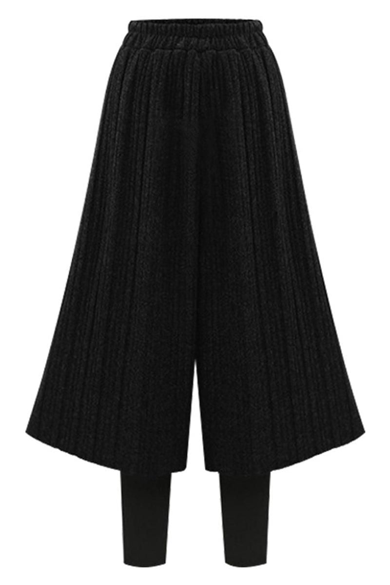 TWO PIECE WIDE LEG PANTS AND LEGGINGS - Doublju