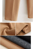 HIGH WAIST WINTER WOOLEN DANDY SLACKS PANTS - Doublju