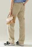 SIMPLE BASIC LONG CARGO PANTS - Doublju