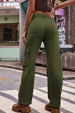 ADJUSTABLE WAIST LONG CARGO PANTS - Doublju