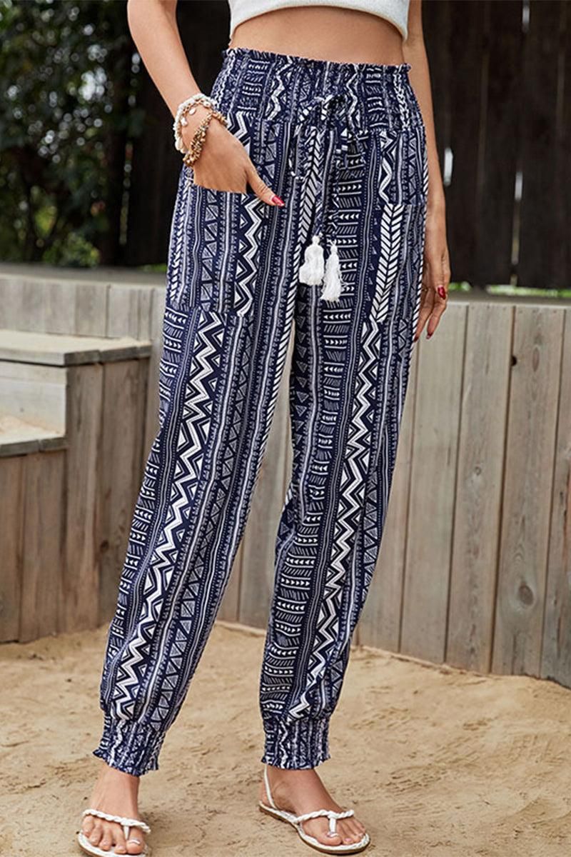 BOHEMIAN TASSEL JOGGER PANTS - Doublju