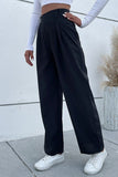 WOMEN STRAIGHT LEG LONG PANTS WITH POCKETS