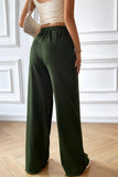 WOMEN FALL WINTER ELASTIC WASIT COZY LONG PANTS