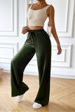 WOMEN FALL WINTER ELASTIC WASIT COZY LONG PANTS