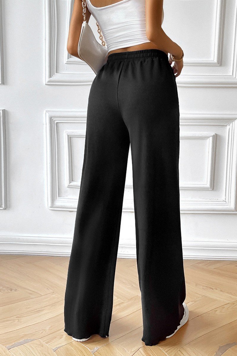 WOMEN FALL WINTER ELASTIC WASIT COZY LONG PANTS