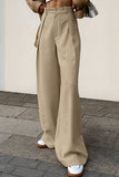 WOMEN FLARE LOOSE FIT BOOT CUT WIDE LEG PANTS