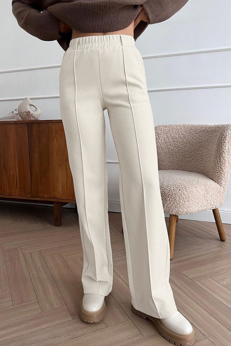 WOMEN COZY ELASTIC WAIST LONG WORKING OUT PANTS