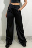 WOMEN LOOSE FIT WIDE LEG CASUAL DAILY FALL PANTS