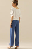 HIGH WAIST WIDE LEG PALAZZO LOOSE CASUAL PANTS - Doublju