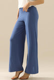 HIGH WAIST WIDE LEG PALAZZO LOOSE CASUAL PANTS - Doublju