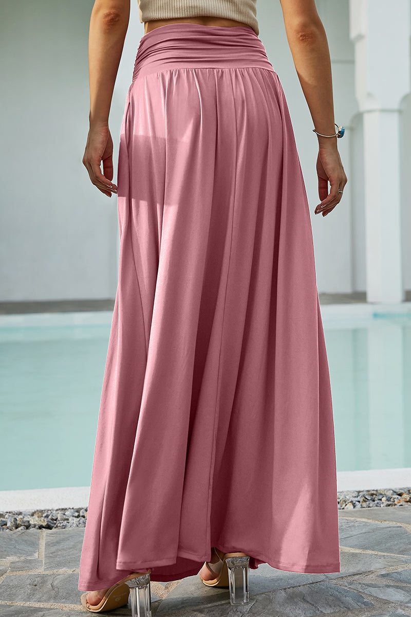 CASUAL LONG LENGTH MAXI STYLE WAIST LIGHT SKIRT