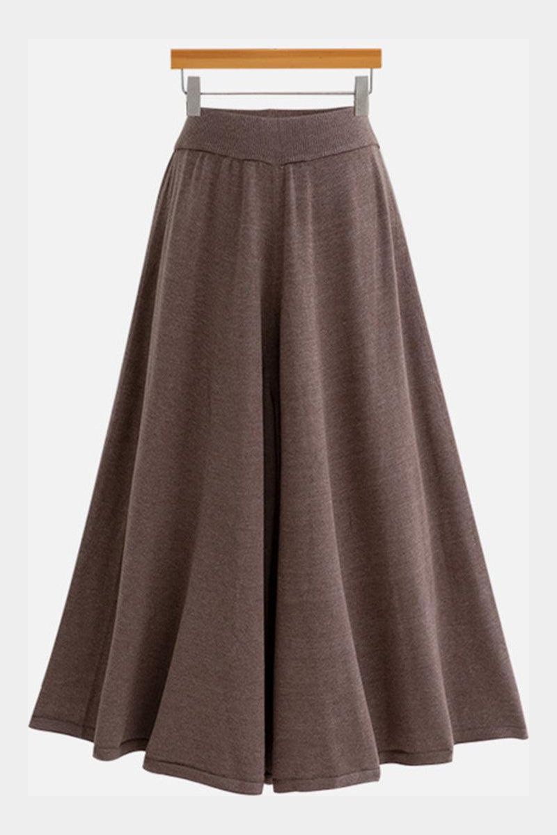 MIDI LENGTH HIGH WAIST CASUAL SKIRT - Doublju