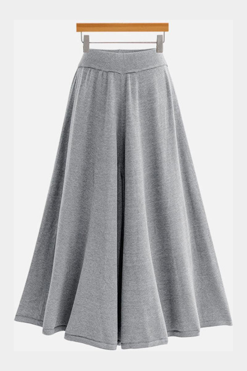 MIDI LENGTH HIGH WAIST CASUAL SKIRT - Doublju