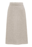 WOOLEN A LINE HIGH WAIST DANDY SKIRT - Doublju