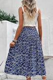 HIGH WAIST FLORAL PRINTING WOMEN SKIRT - Doublju