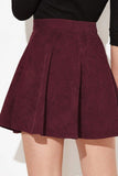 WOMEN FRONT BUTTONED CORDUROY UMBRELLA SKIRT