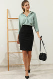 CAUSAL EASY MIDI DRESS WITH BACK SLIT - Doublju