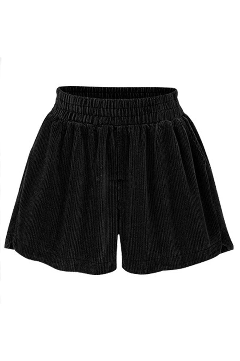 WAIST BANDING CORDUROY WARM SHORTS - Doublju