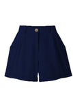 BUTTON CLOSURE CASUAL ROLLED SHORTS - Doublju