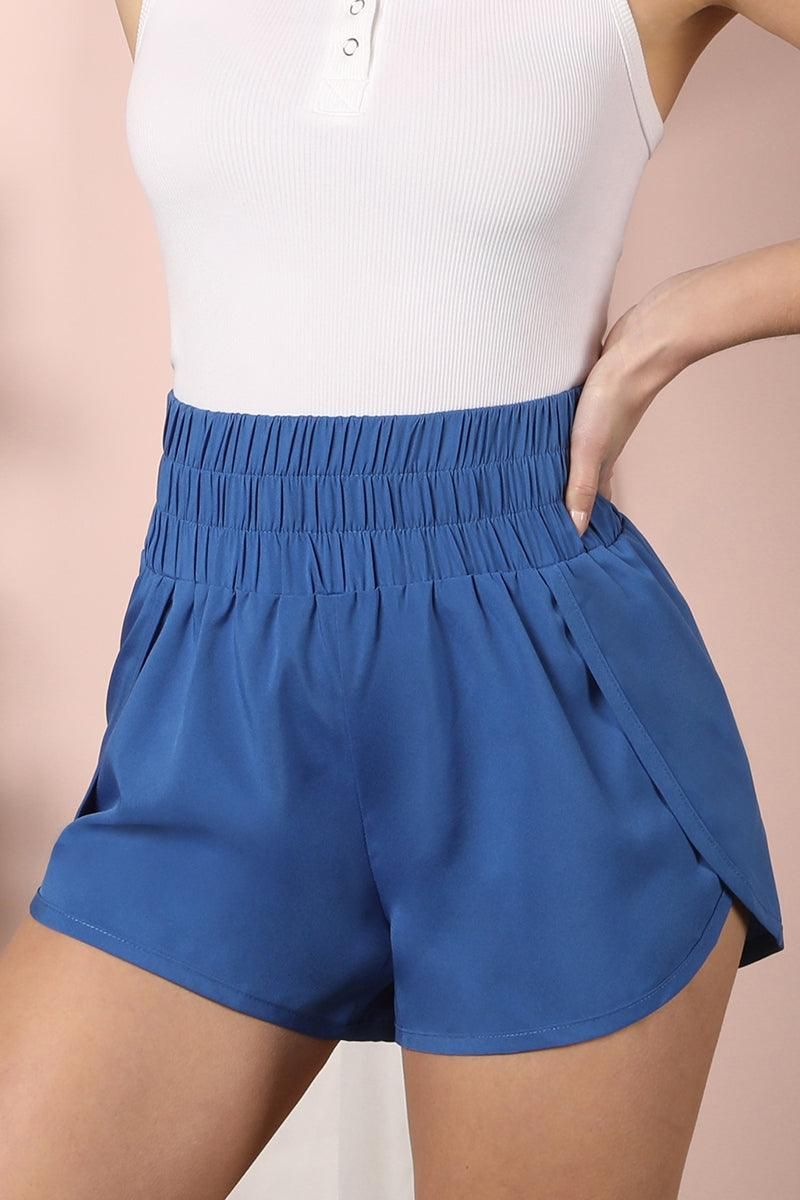 HIGH WAISTBAND COMFY SHORTS - Doublju