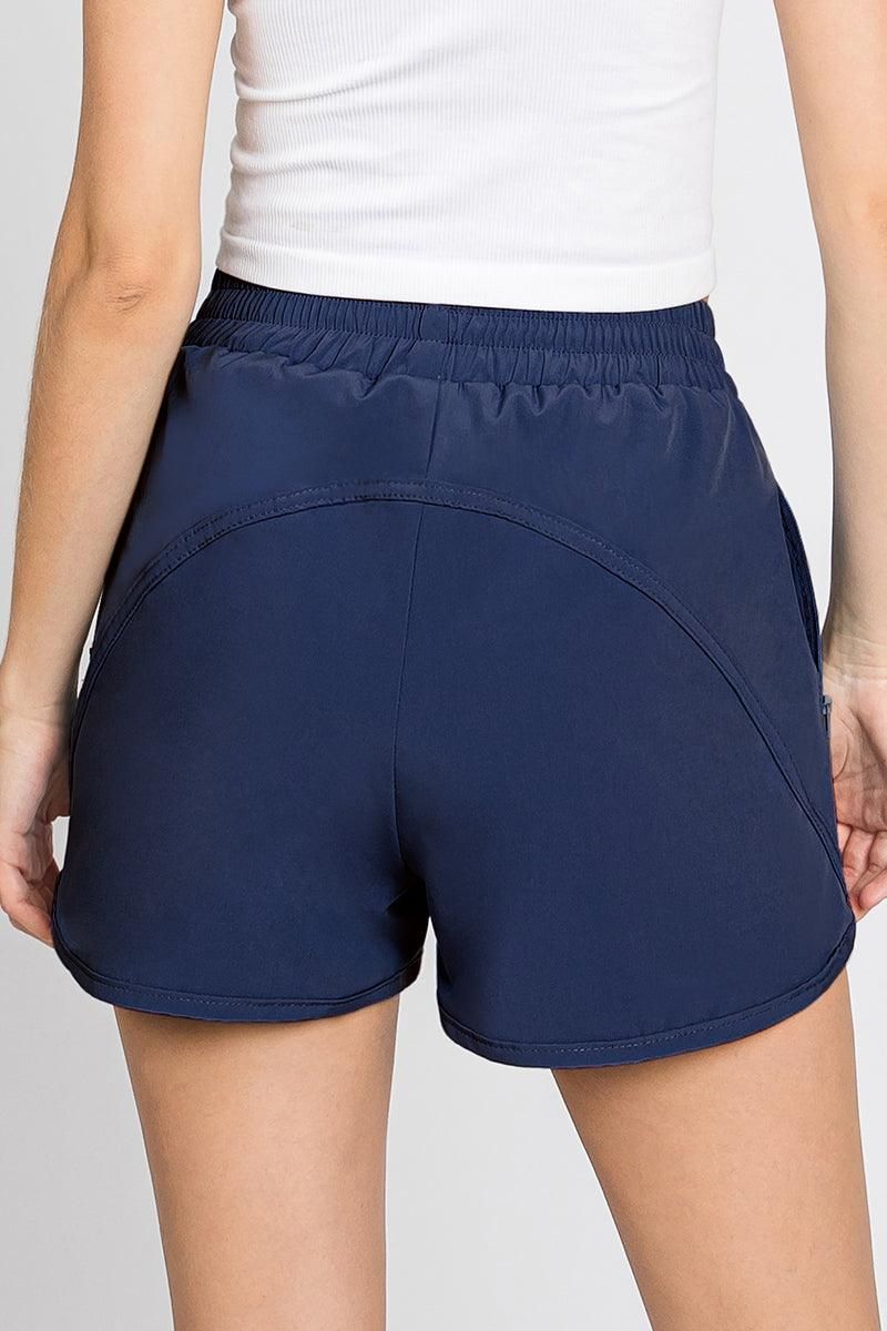 ZIPPER POCKET DETAILED CASUAL SHORT PANTS - Doublju