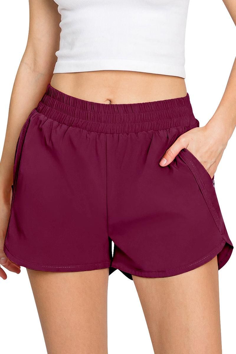 ZIPPER POCKET DETAILED CASUAL SHORT PANTS - Doublju