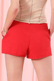 BANDED HIGH WAIST SHORT BINDING PANTS WITH STRING - Doublju