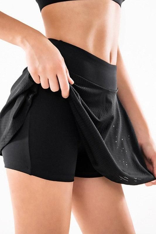 HIGH WAIST YOGA FASHION SPORTS SKIRT - Doublju