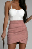 WOMEN HIGH WAIST WRAP MINI SKIRT - Doublju