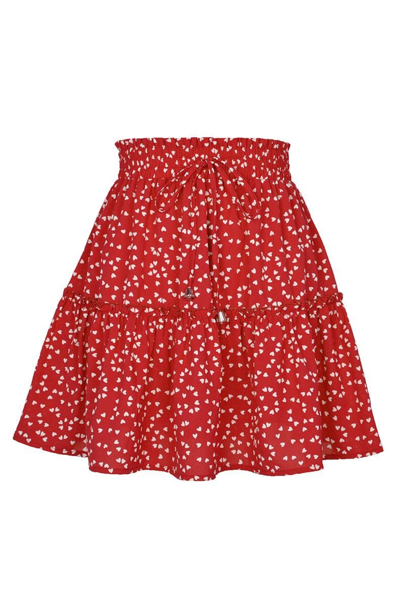 FLORAL A LINE SHORT PRINTING SKIRT FOR WOMEN - Doublju