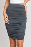 RUCHED SHIRRING DETAILED SHORT SKIRT - Doublju