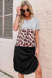 SHORT SLEEVE MULTI PRINTED MAXI DRESS - Doublju