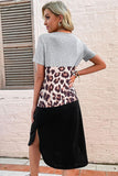 SHORT SLEEVE MULTI PRINTED MAXI DRESS - Doublju