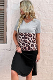 SHORT SLEEVE MULTI PRINTED MAXI DRESS - Doublju