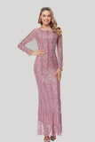 WOMEN MERMAID MAXI PARTY SEQUIN LONG DRESS