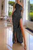 WOMEN ONE OFF SHOULDER PARTY SEQUIN DRESS