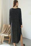 SOFT AND WARM ROUND NECK SWEATER KNIT TUNIC DRESS - Doublju