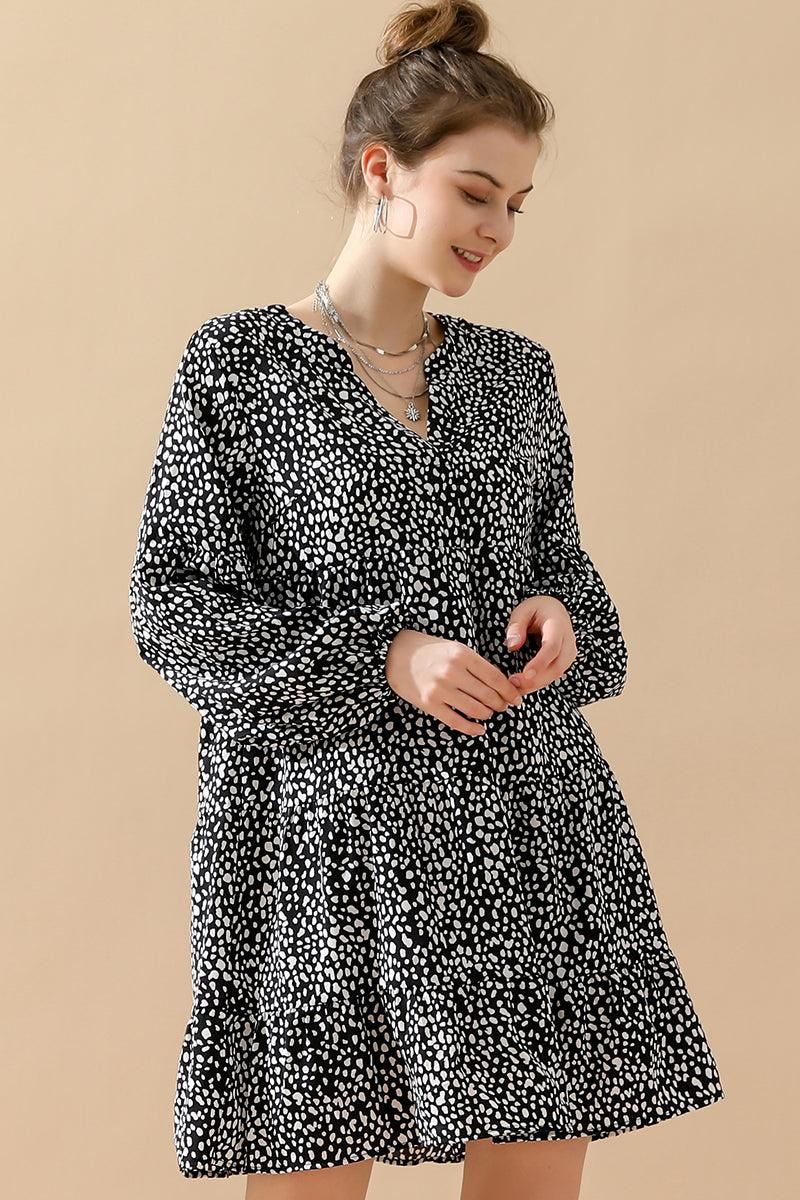 LEOPARD MIDI DRESS - Doublju