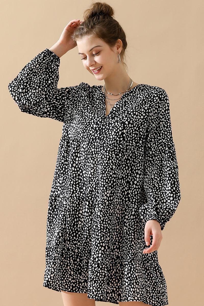 LEOPARD MIDI DRESS - Doublju