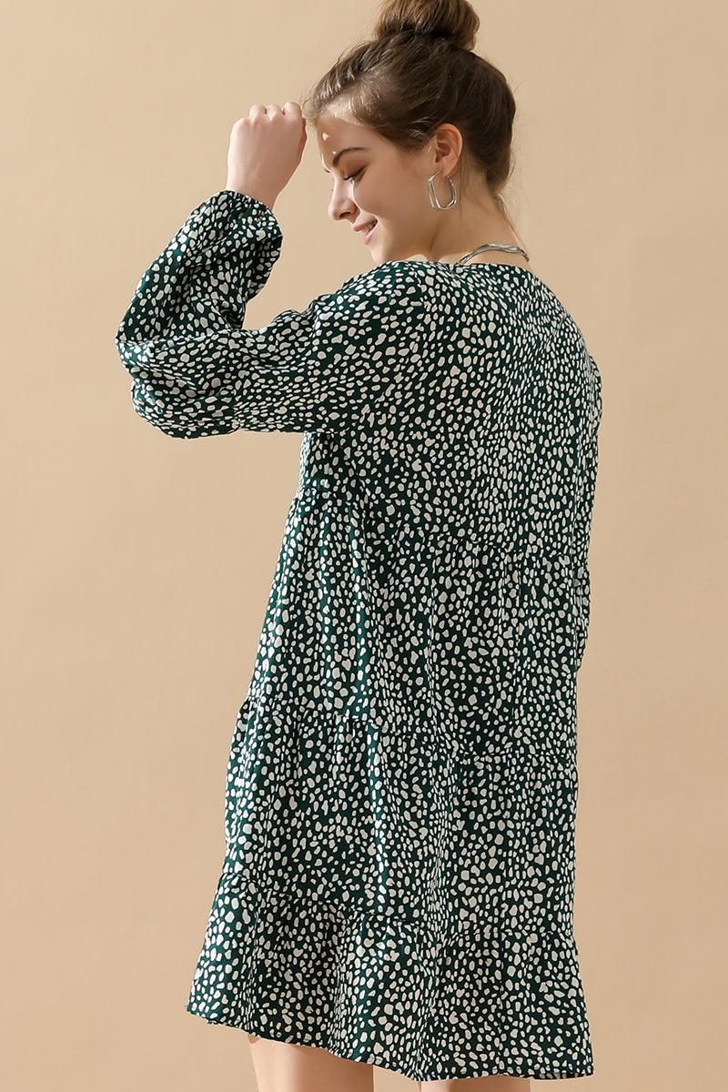 LEOPARD MIDI DRESS - Doublju