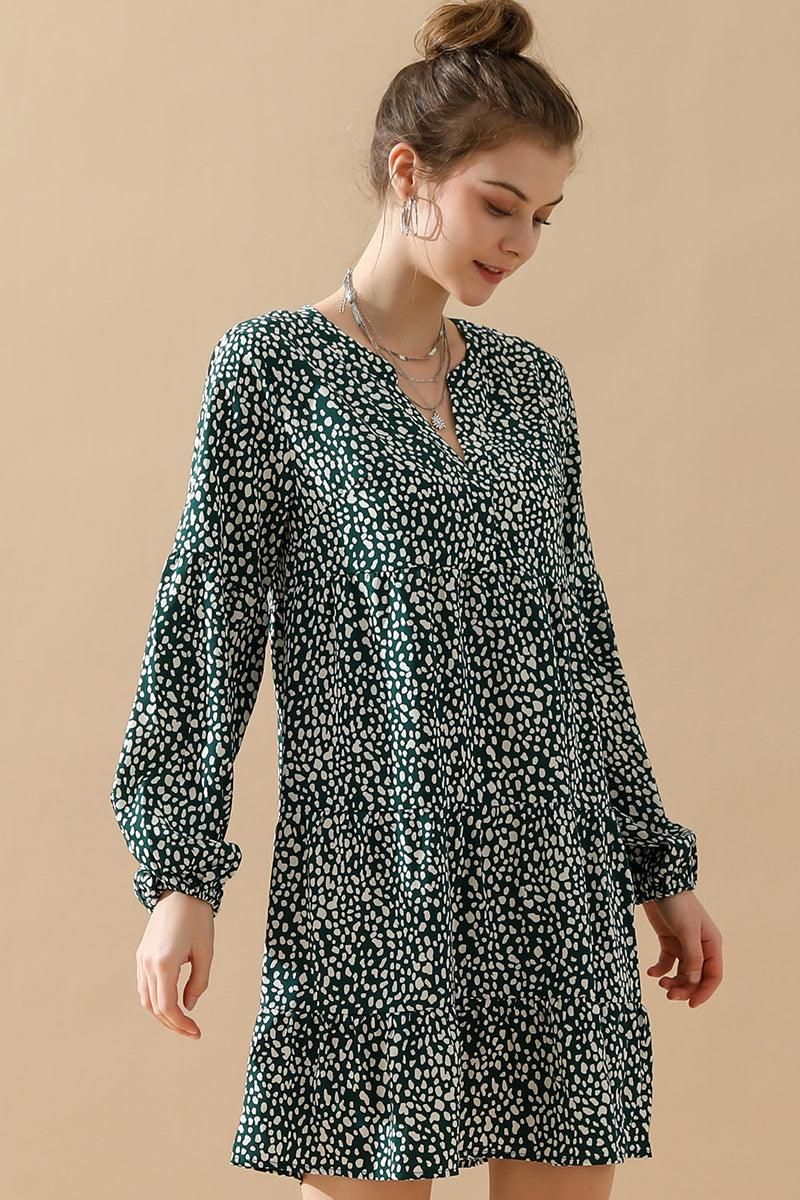 LEOPARD MIDI DRESS - Doublju