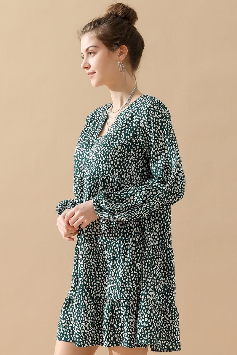 LEOPARD MIDI DRESS - Doublju