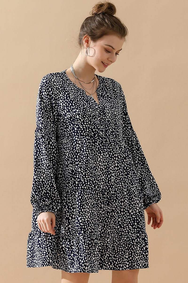 LEOPARD MIDI DRESS - Doublju