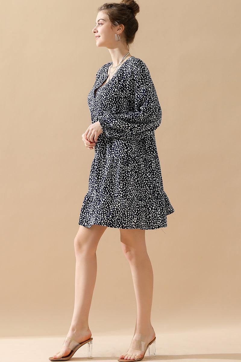 LEOPARD MIDI DRESS - Doublju