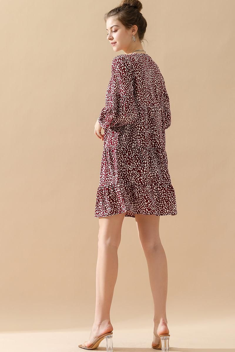 LEOPARD MIDI DRESS - Doublju