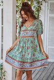 SUMMER PRINT SMALL FRESH HOLIDAY DRESS - Doublju