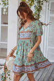 SUMMER PRINT SMALL FRESH HOLIDAY DRESS - Doublju