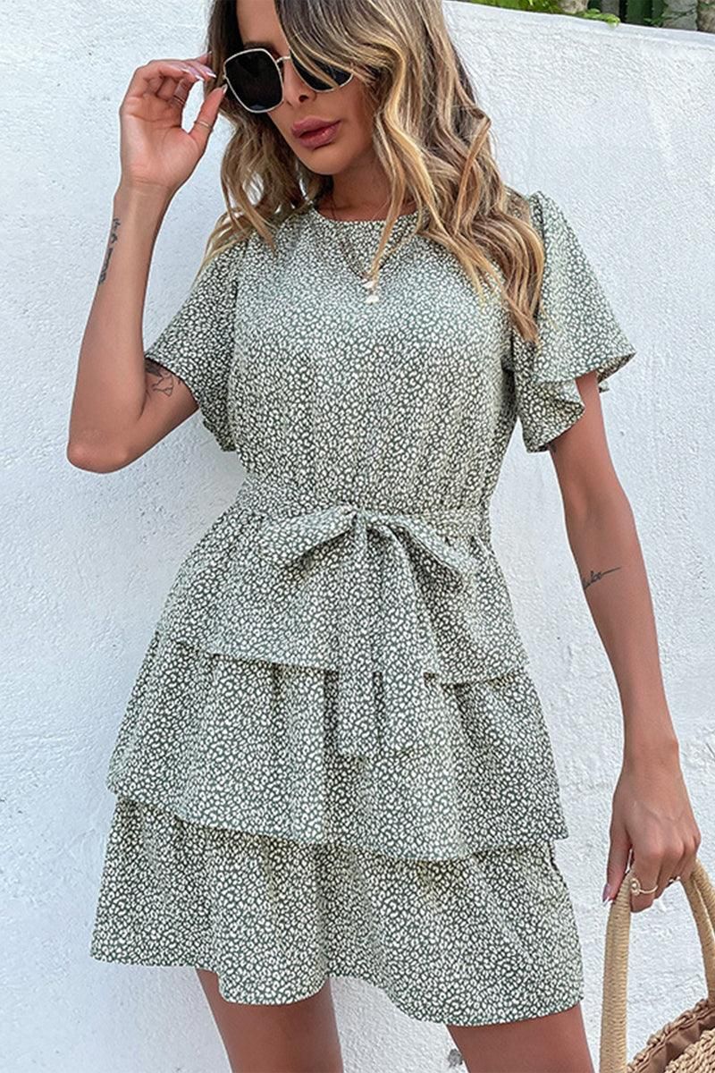 LAYERED CAKE SHORT DRESS - Doublju