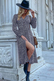 LONG SLEEVE BUTTON DOWN SHIRT DRESS - Doublju