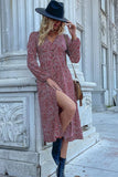 LONG SLEEVE BUTTON DOWN SHIRT DRESS - Doublju